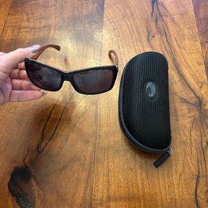 Costa Black and Brown Sunglasses with Case
